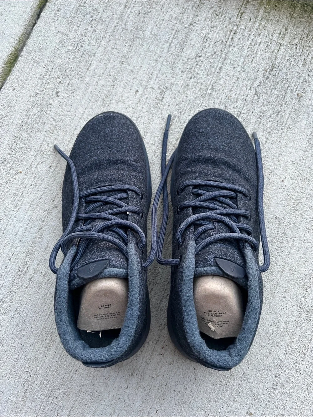 Allbirds Men's Blue Wool Lace-Up Boots | Water and Snow repellent